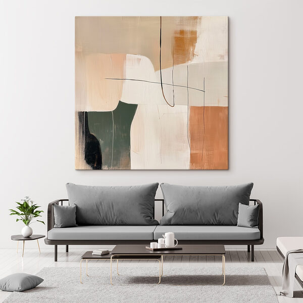Painting of a white and brown art