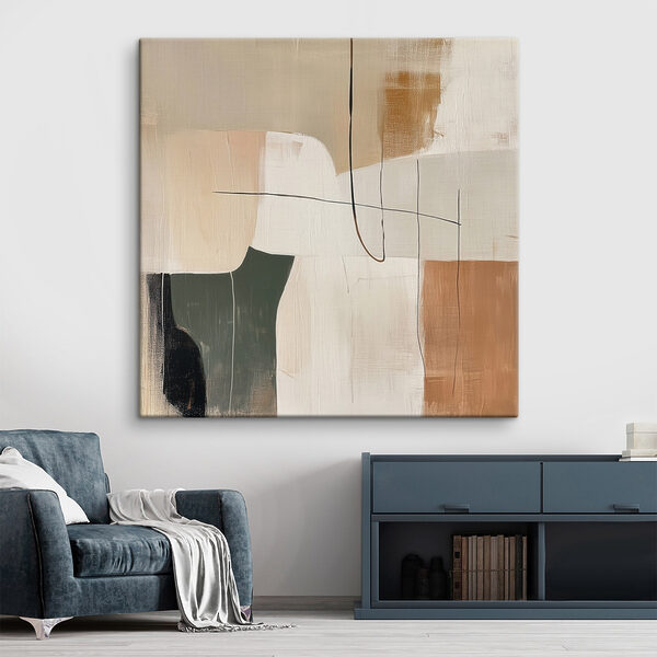 Painting of a white and brown art