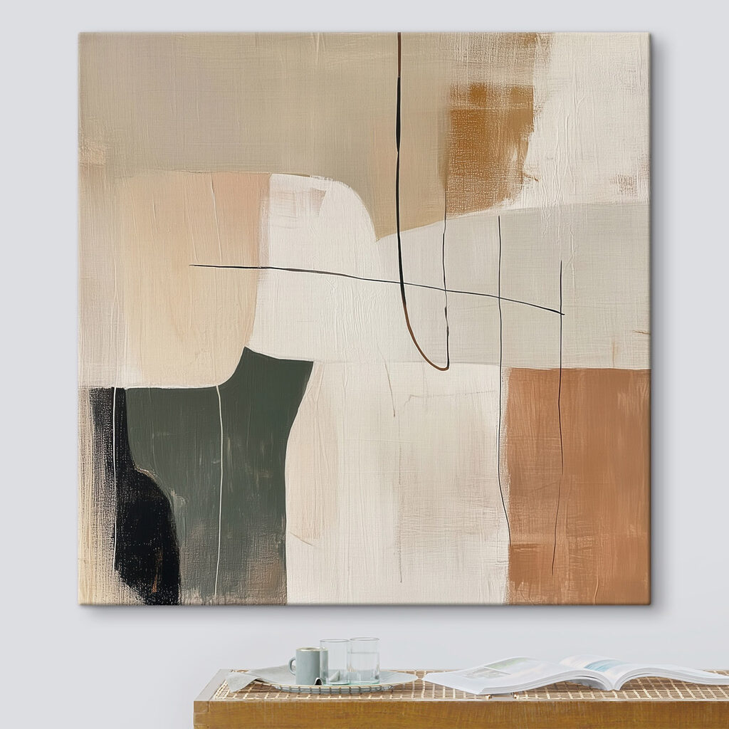 Painting of a white and brown art