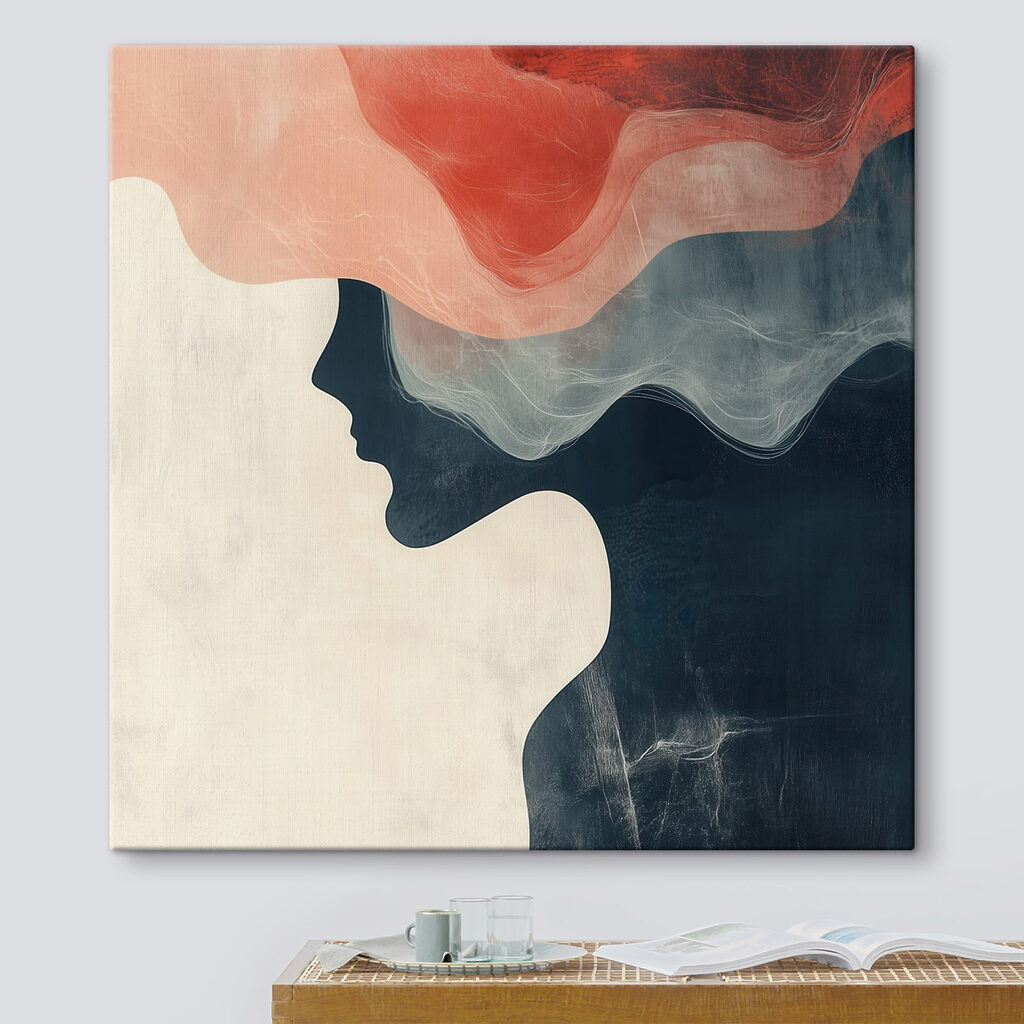 Painting of a couple of people