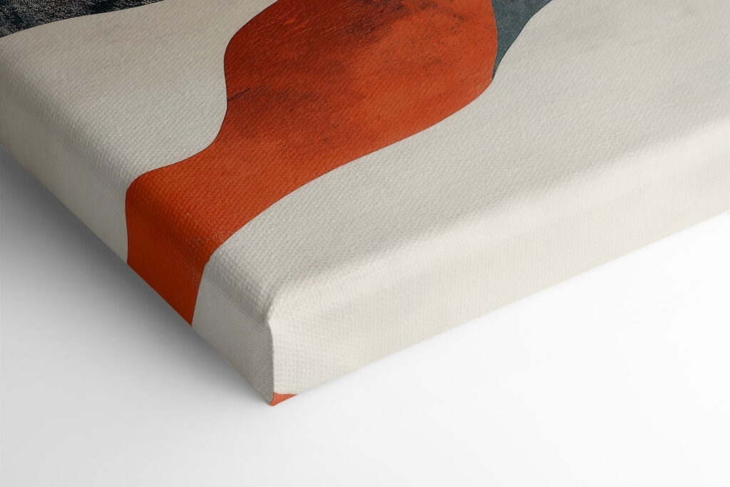 Black orange and white waves