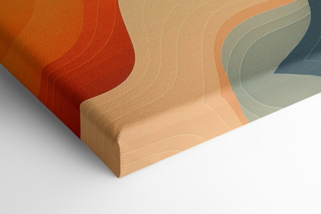 Colorful waves on a white background