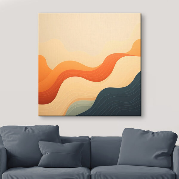 Colorful waves on a white background