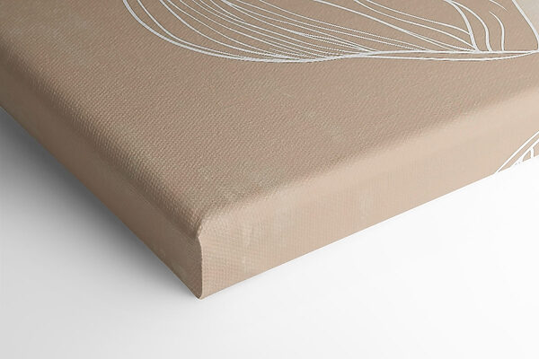 White line drawing on a tan background