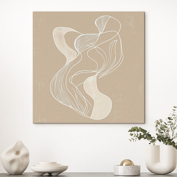 White line drawing on a tan background