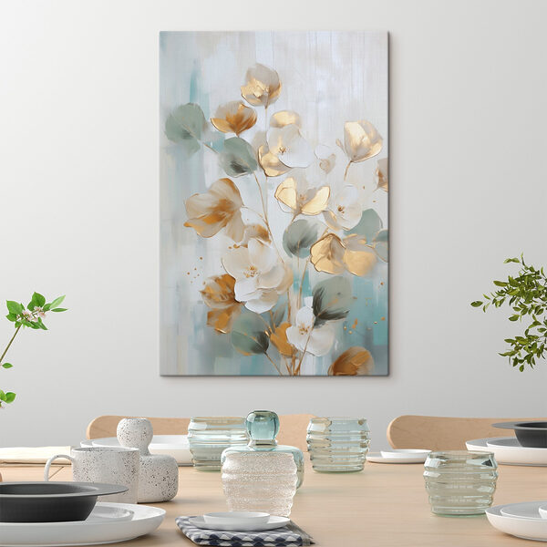 Painting of flowers on a white background Painting of flowers on a white background