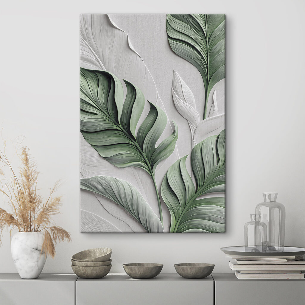 Soft leaves on a gentle background