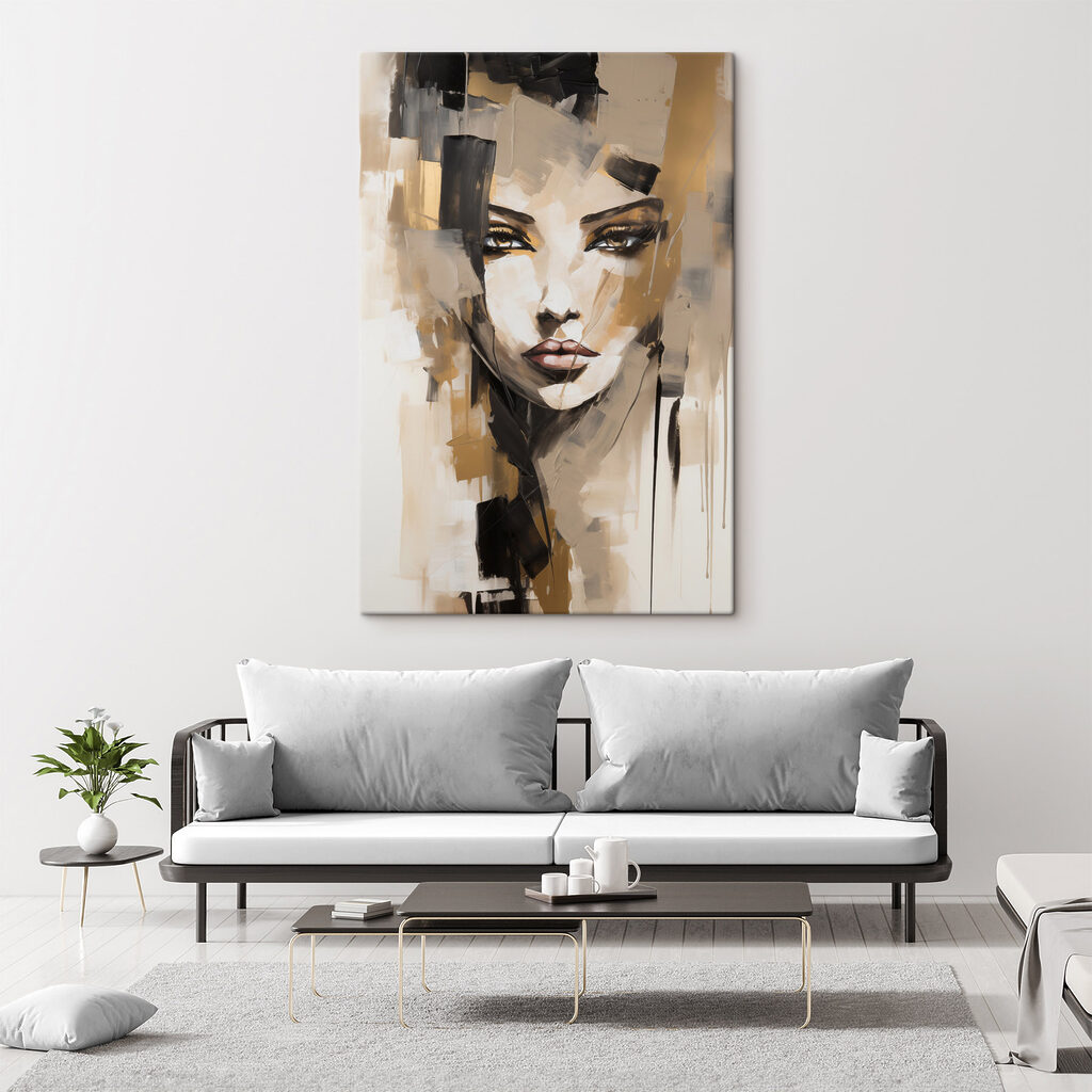 Painting of a woman's face
