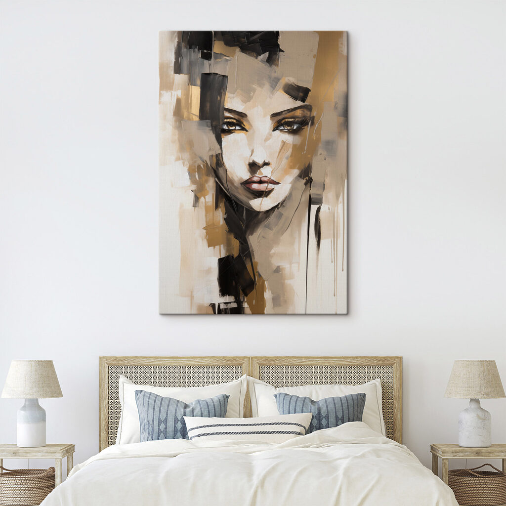 Painting of a woman's face