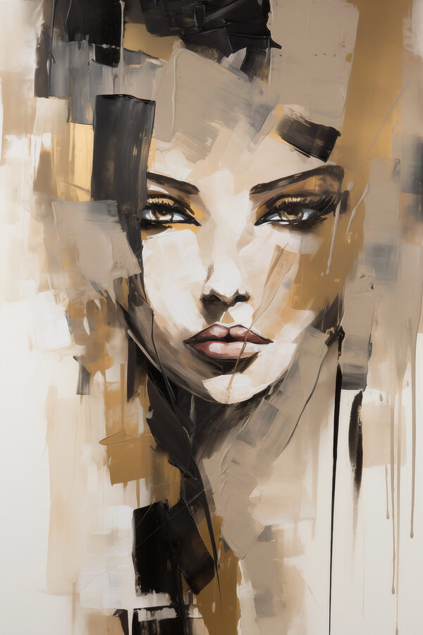 Painting of a woman's face