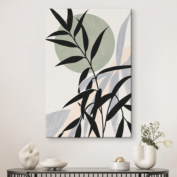 Plant with leaves and circles