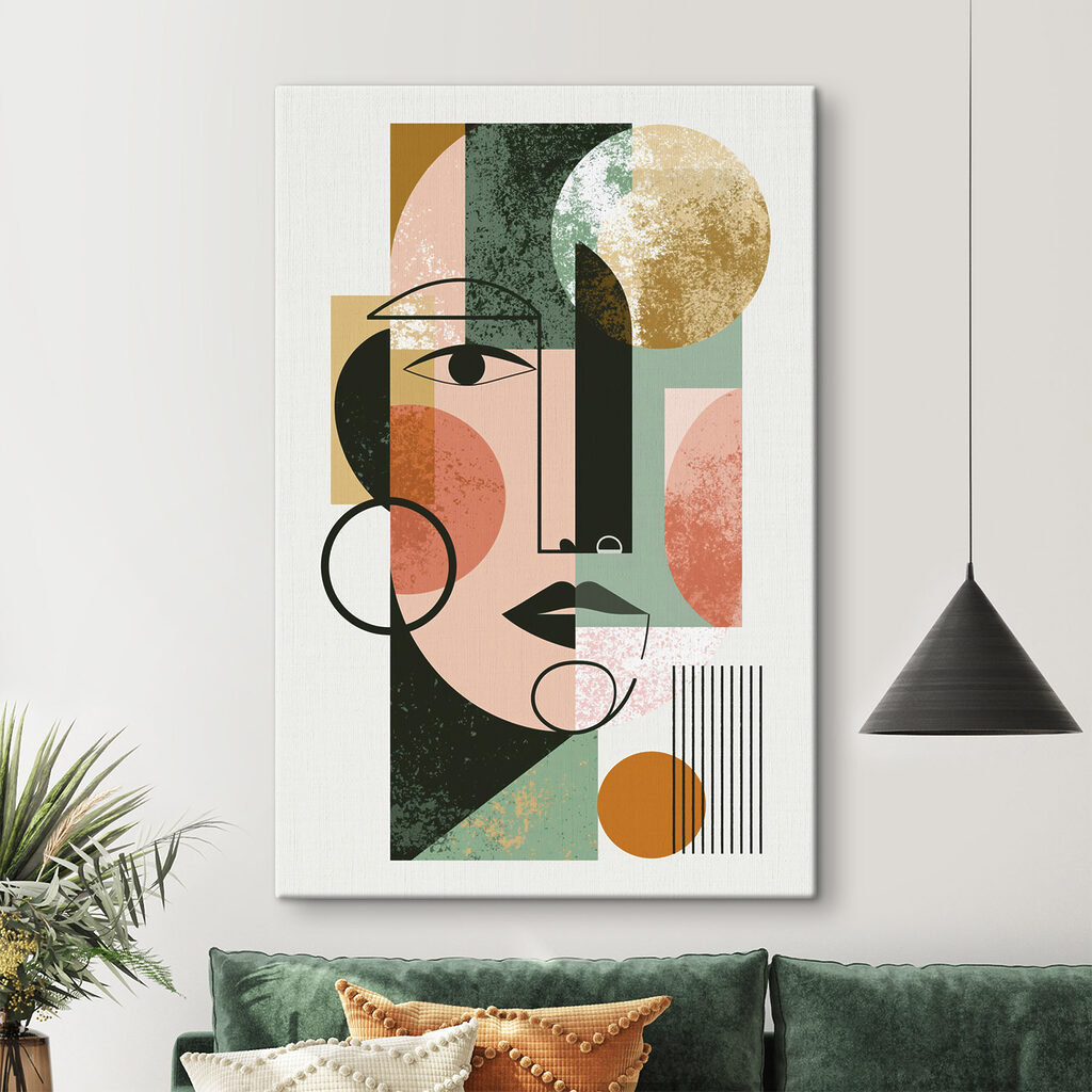 Art piece of a face