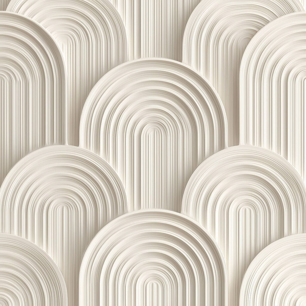 White wall with white circles White wall with white circles
