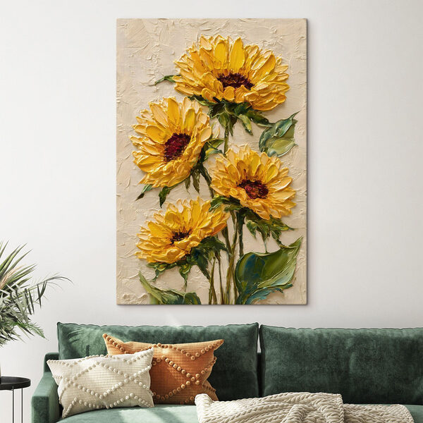 Painting of yellow flowers Painting of yellow flowers