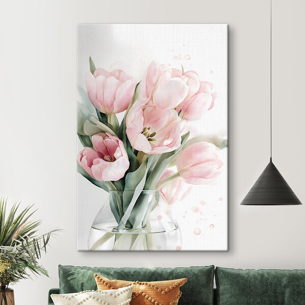 Vászonképek Finom rózsaszín tulipánokból álló csokor (Cikkszám: s49225) Vászonképek Vászonképek Finom rózsaszín tulipánokból álló csokor (Cikkszám: s49225)
