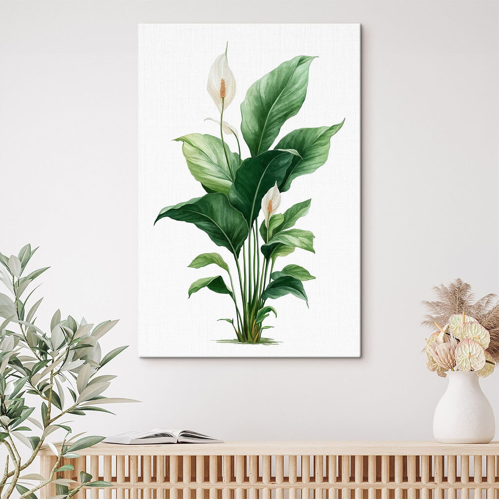 Plant with white flowers and green leaves