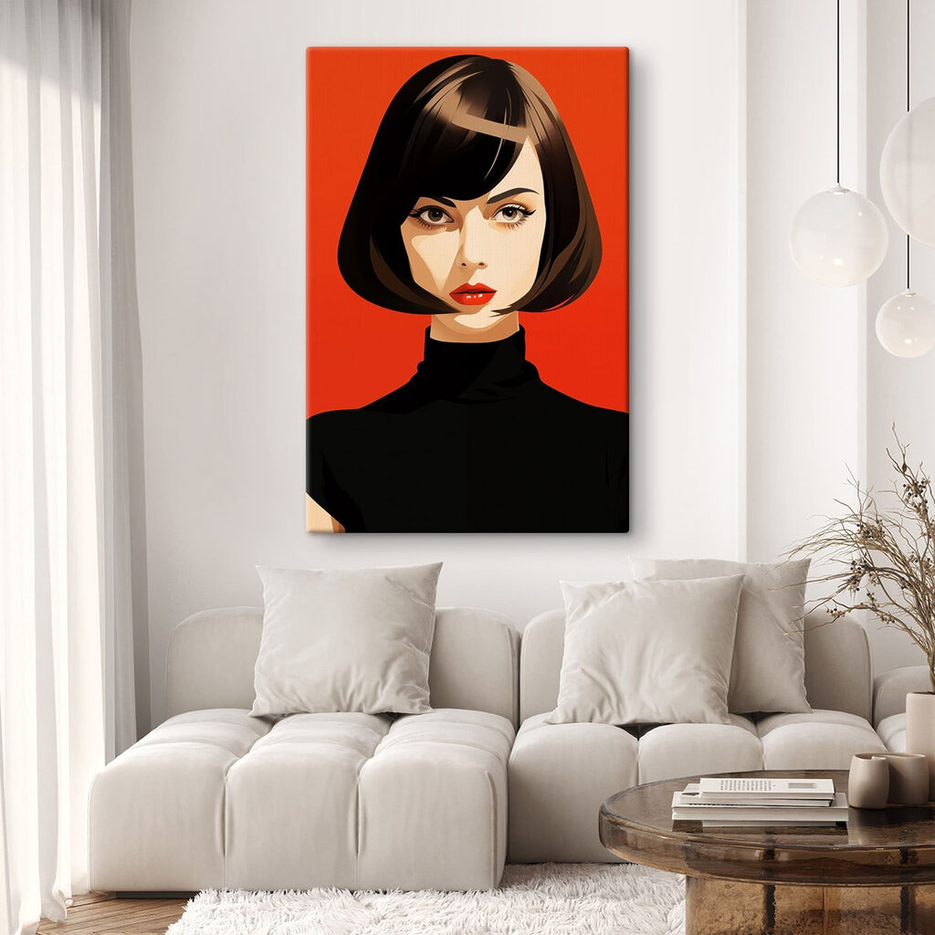 Woman with short black hair Woman with short black hair