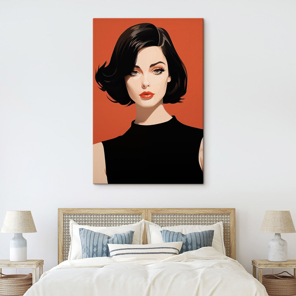 Woman with short black hair