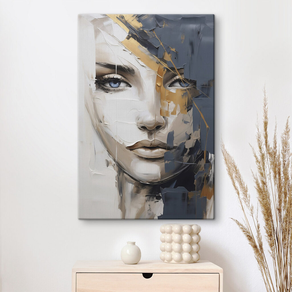 Painting of a woman's face Painting of a woman's face