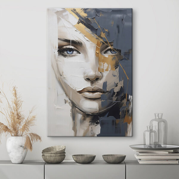 Painting of a woman's face Painting of a woman's face
