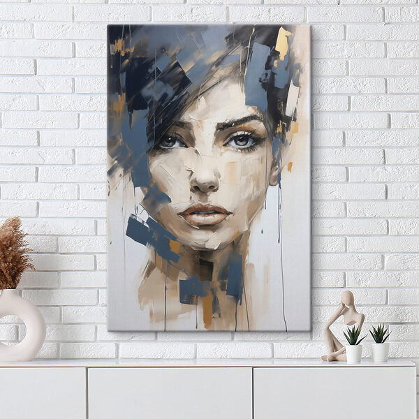 Painting of a woman's face Painting of a woman's face