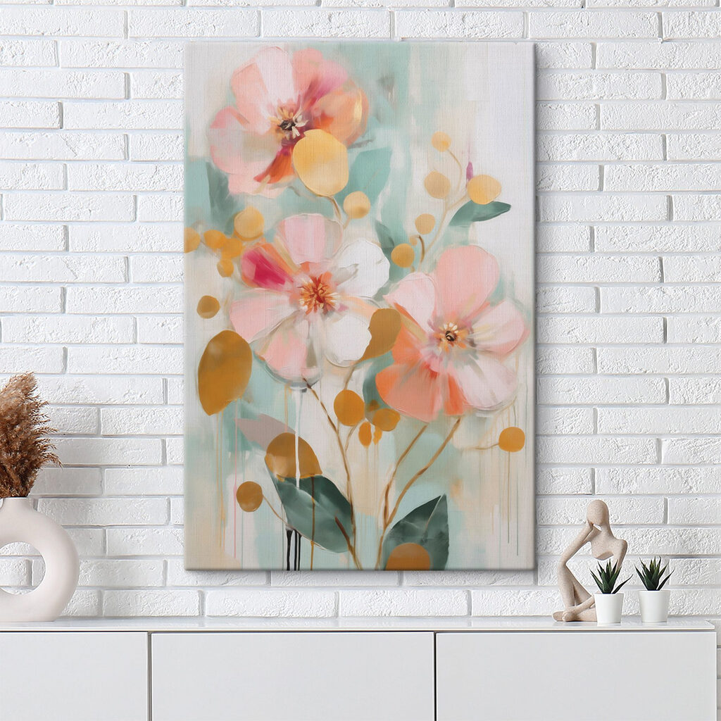 Painting of flowers and leaves Painting of flowers and leaves