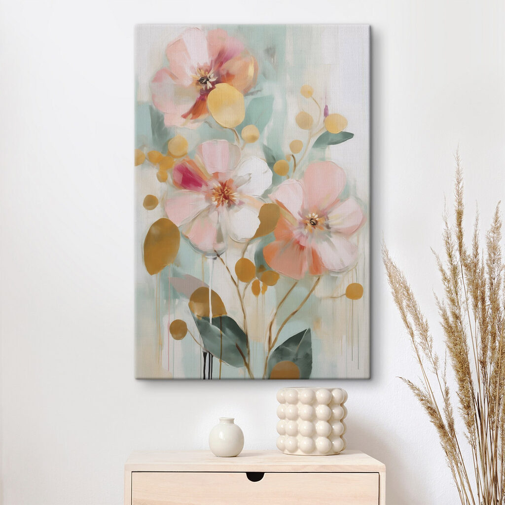 Painting of flowers and leaves Painting of flowers and leaves