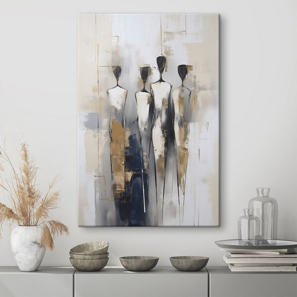 Painting of a group of people Painting of a group of people