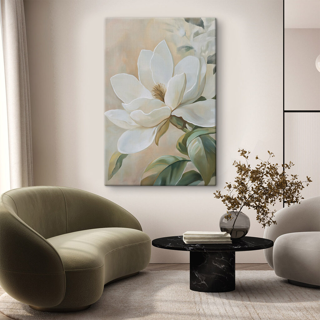 Painting of a white flower