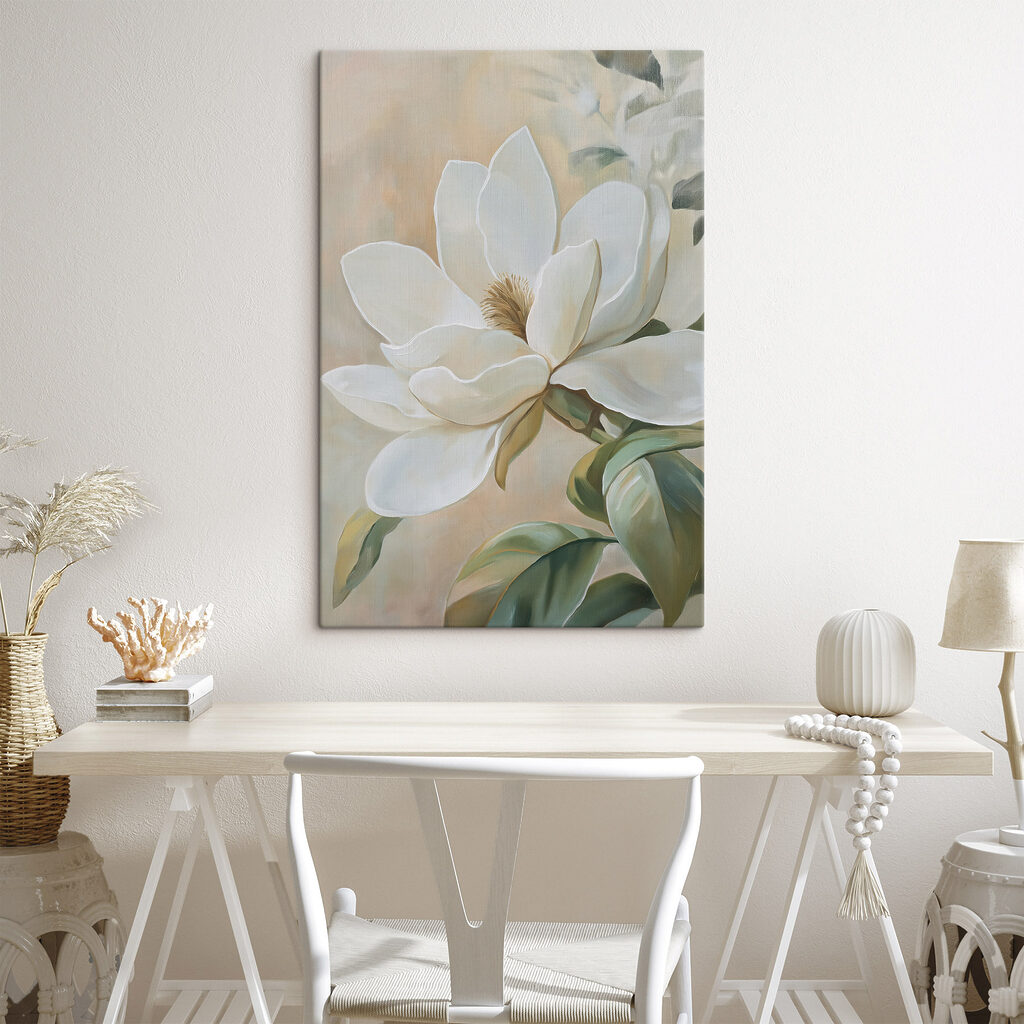 Painting of a white flower