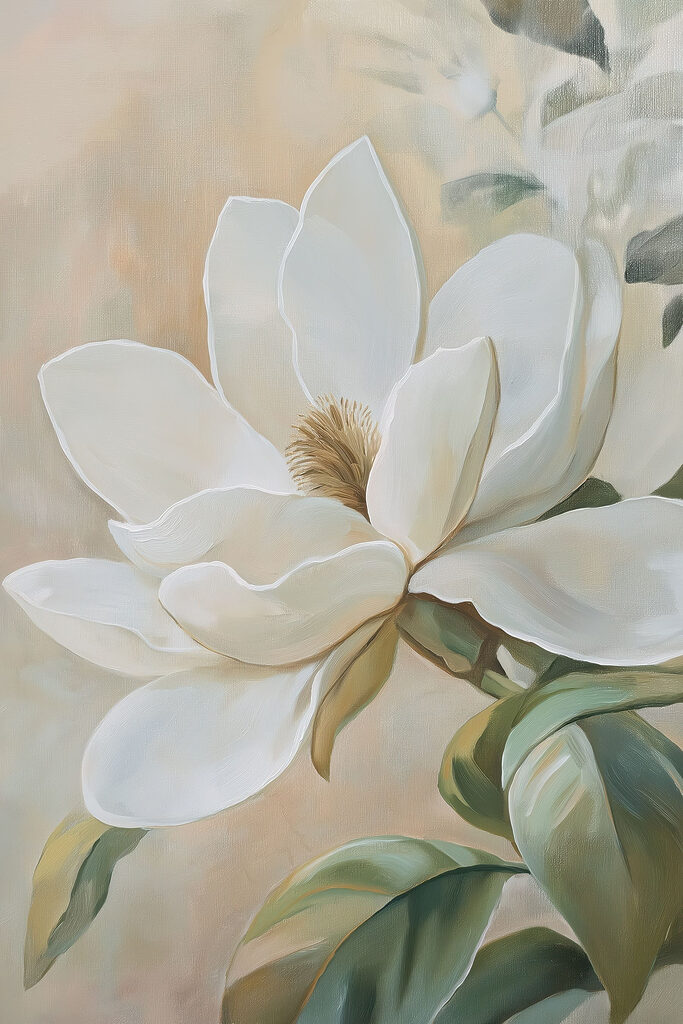 Painting of a white flower