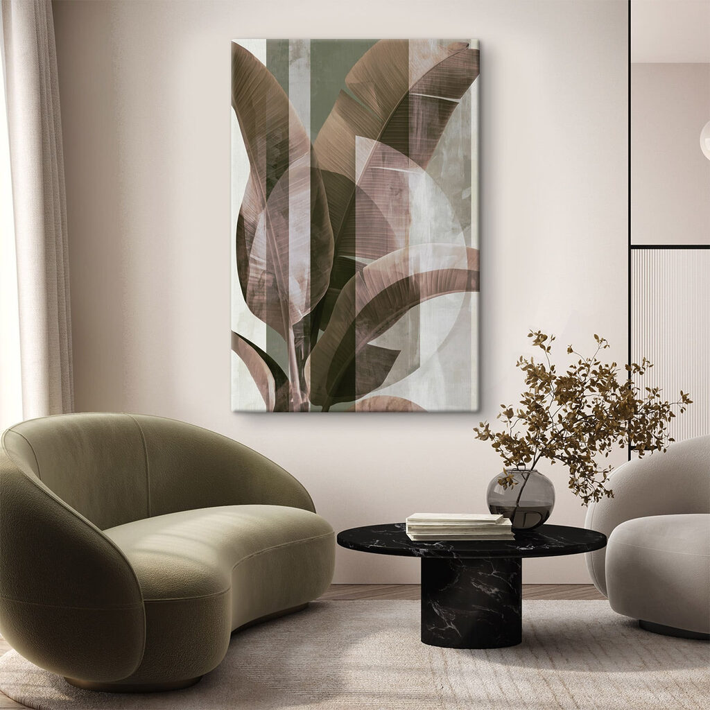 Serene leaves against a muted background