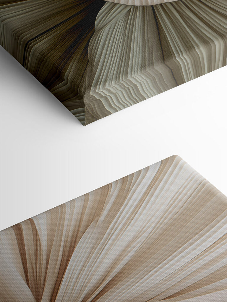 - Elegant folds in soft hues