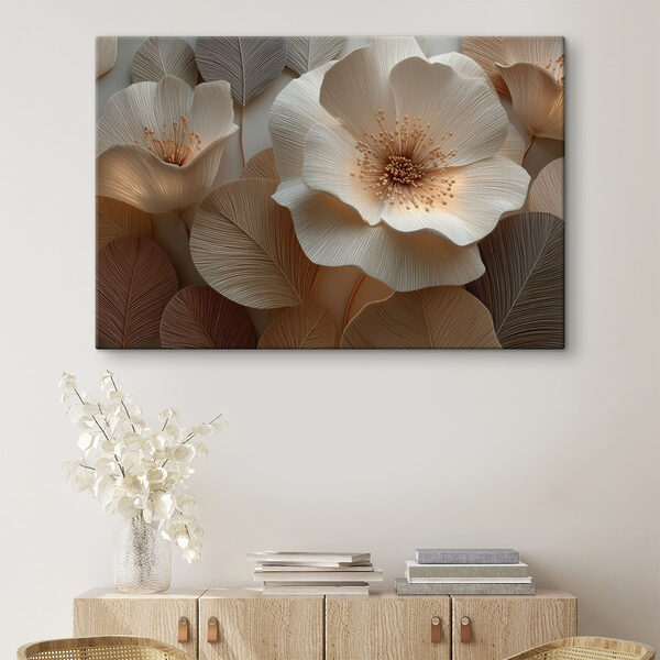 Intricate flower and leaf design artwork