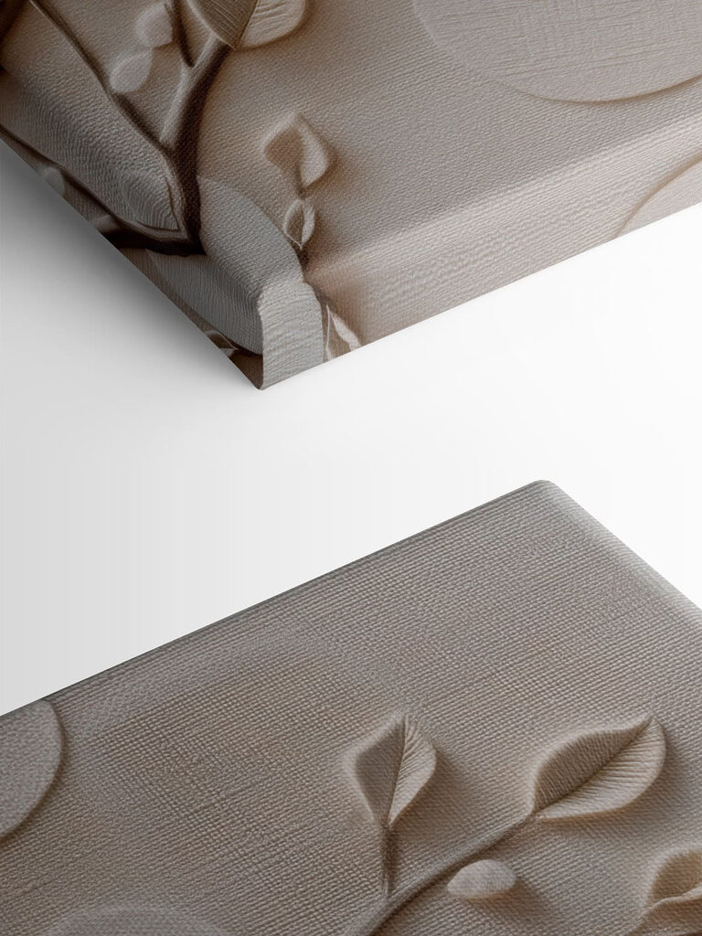 Nature-inspired textured wall art