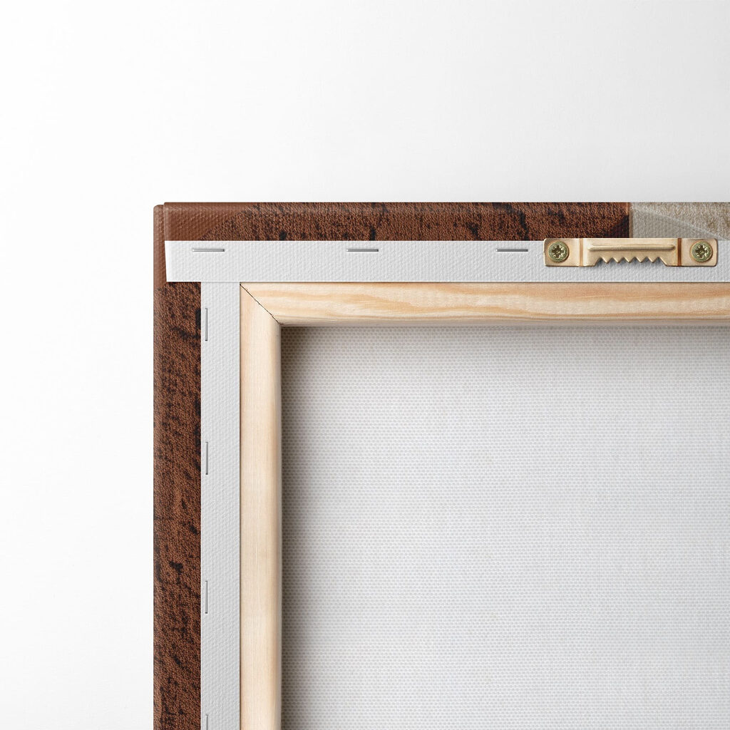 Wall with white and brown shapes Wall with white and brown shapes