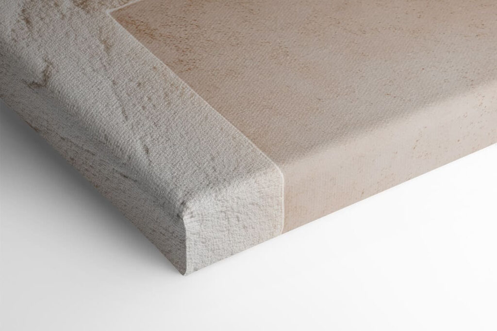 Wall with white and brown shapes Wall with white and brown shapes