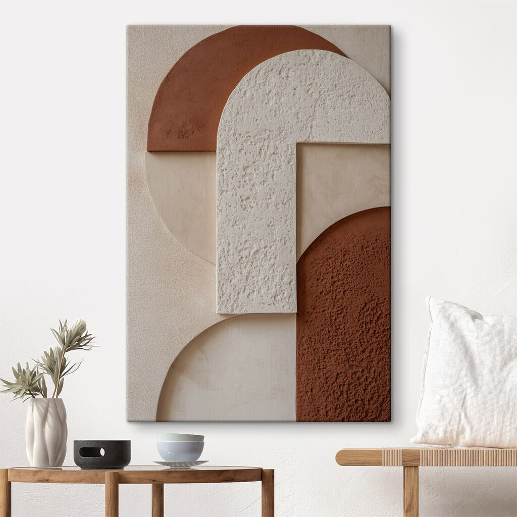 Subtle shapes and earthy tones