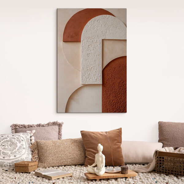 Subtle shapes and earthy tones