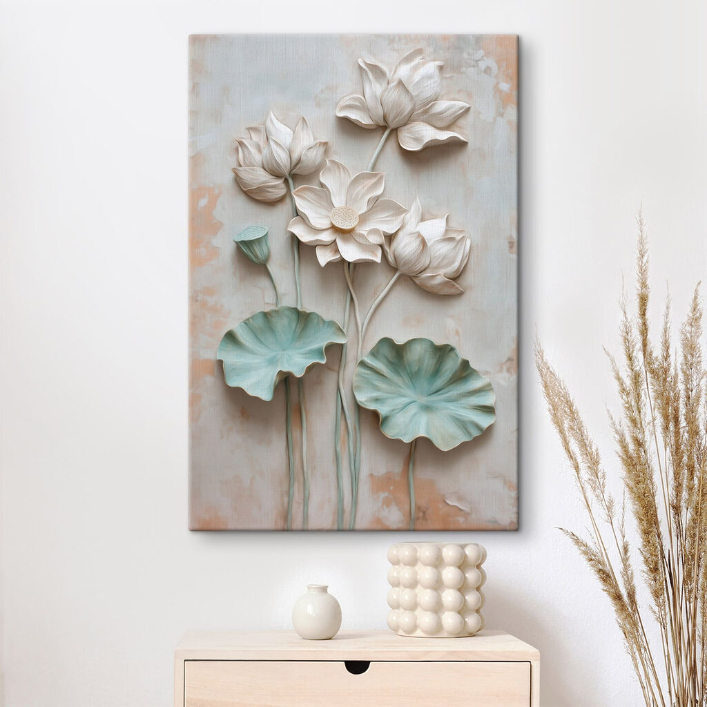 Radiant blooms in peaceful hues Radiant blooms in peaceful hues