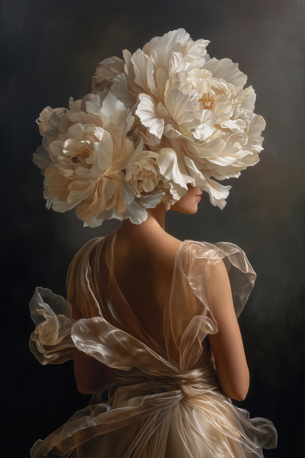 Woman with flowers in her hair