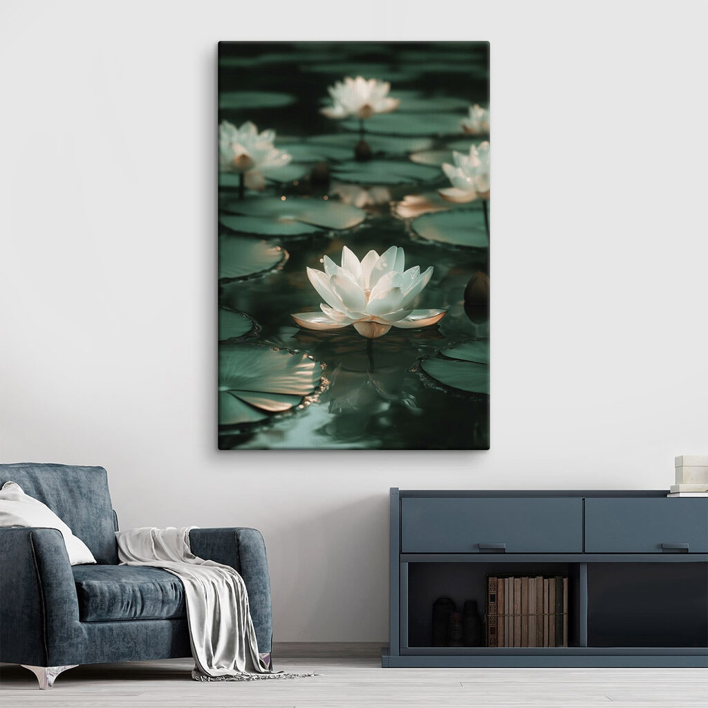 White flower on water