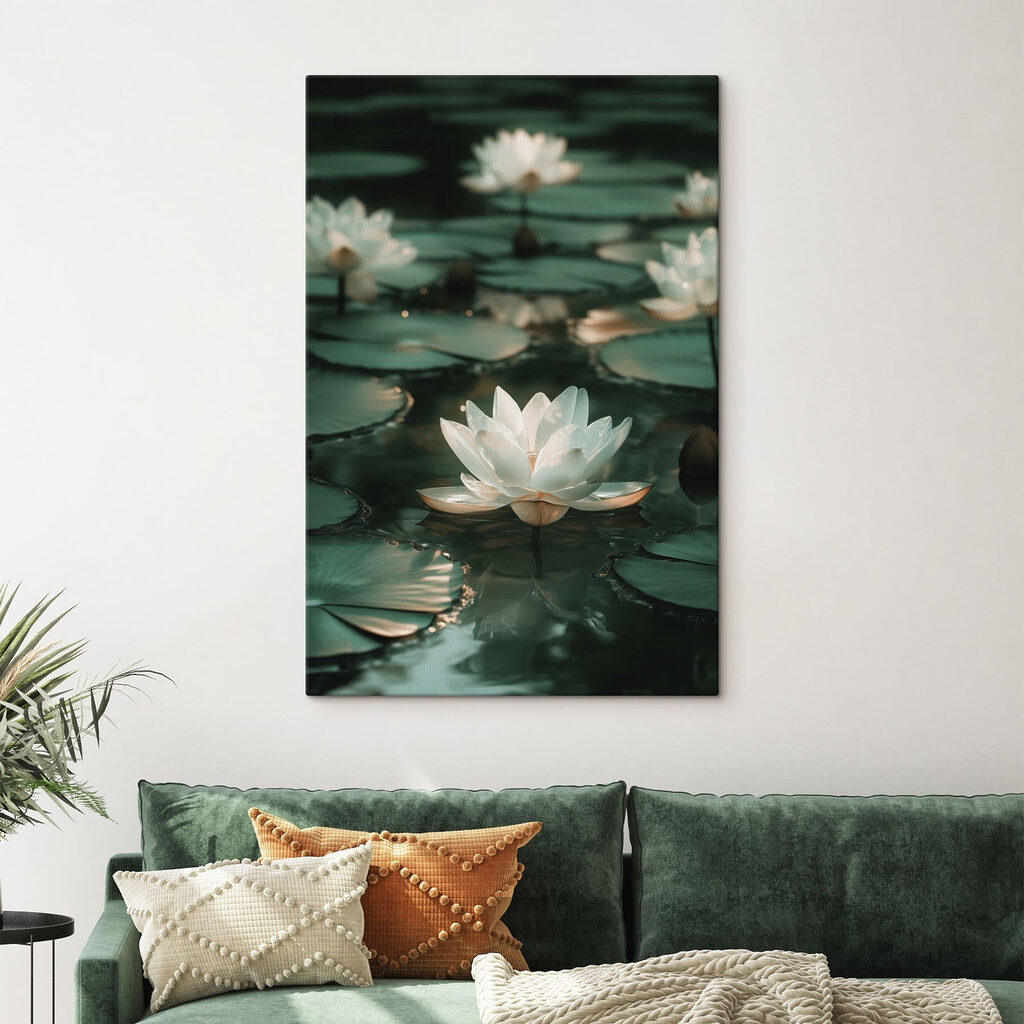 White flower on water