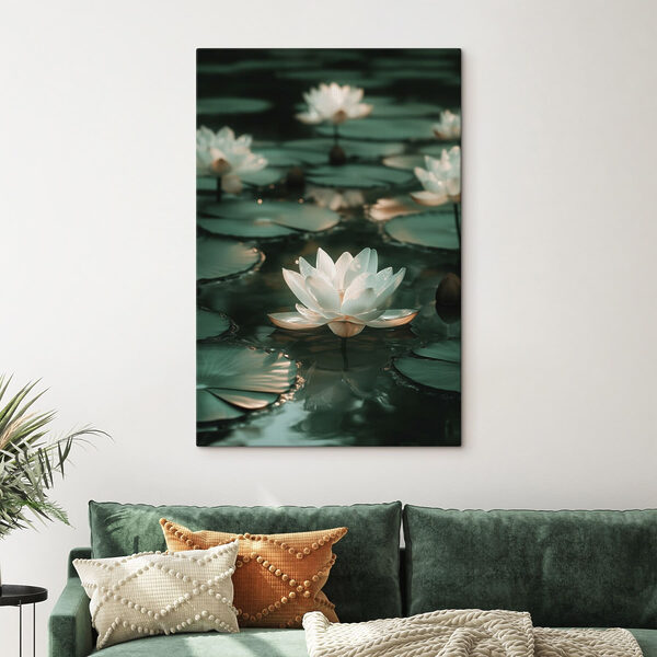 White flower on water