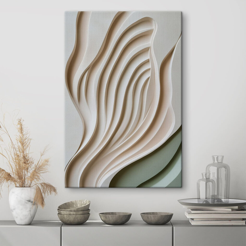 White and grey wall with wavy lines White and grey wall with wavy lines