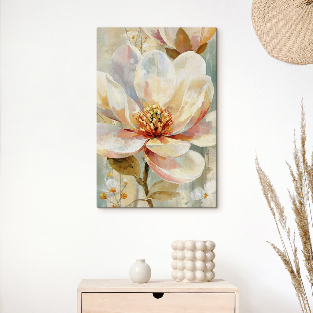 Delicate bloom in soft pastel hues