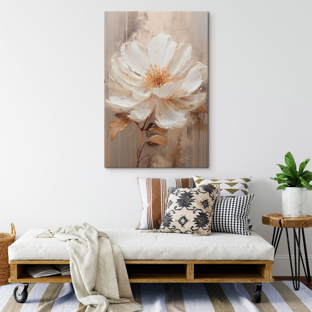 Painting of a white flower