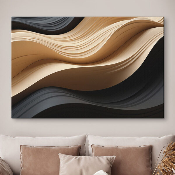 Black and tan wavy lines Black and tan wavy lines