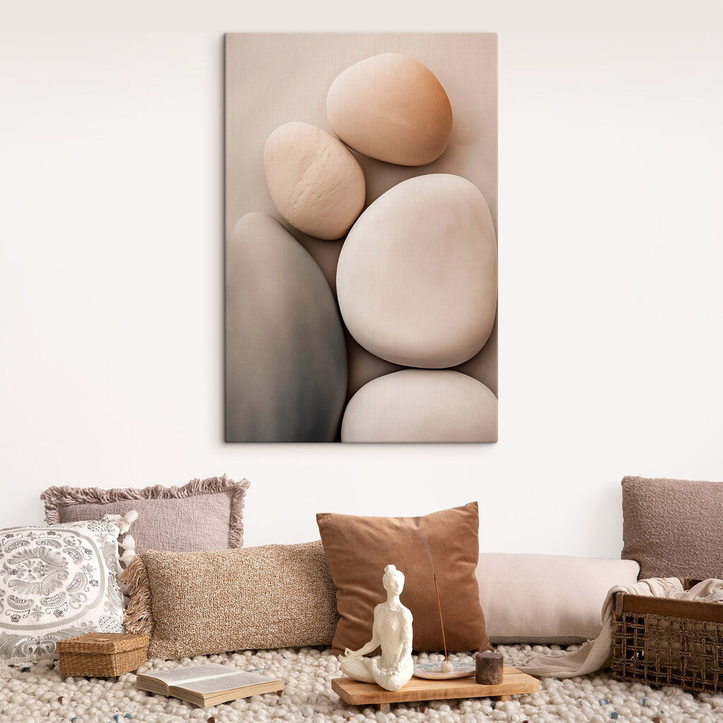 Group of white and grey rocks