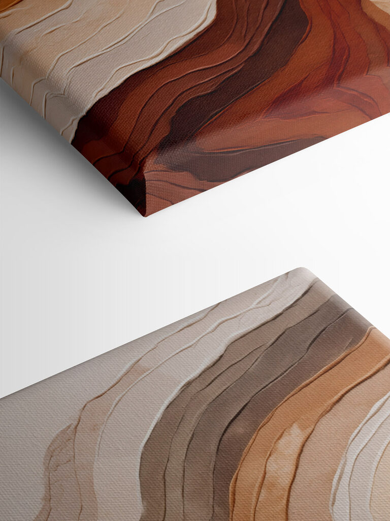 Soft earth tones in flowing patterns
